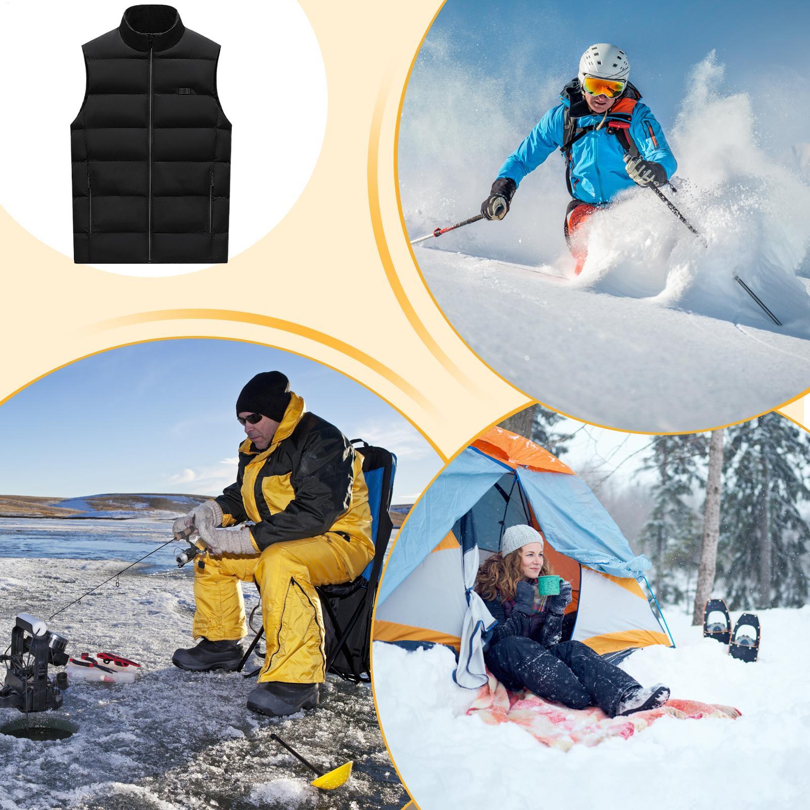Winter Heated Vest Warm USB El - Cycling Heat Gear 评论和价格