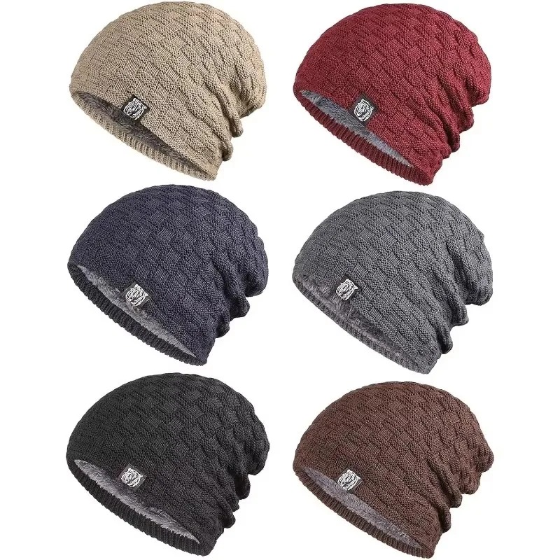 Mens Plush Lining Beanie Winte - Cycling Gear In Winter 评论和价格
