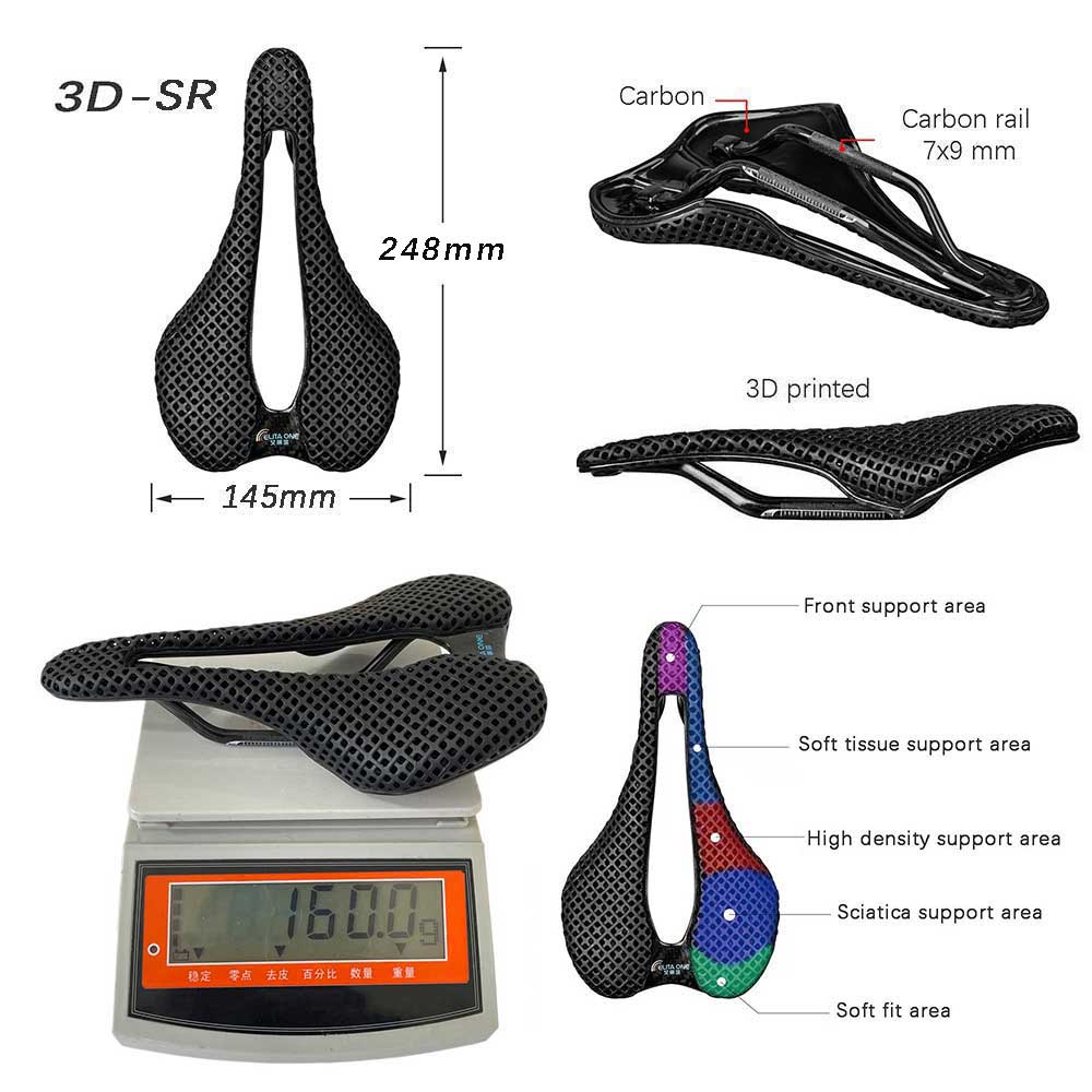 Elitaone 3D Printed Carbon Sad - Carbon Fiber Saddle 评论和价格