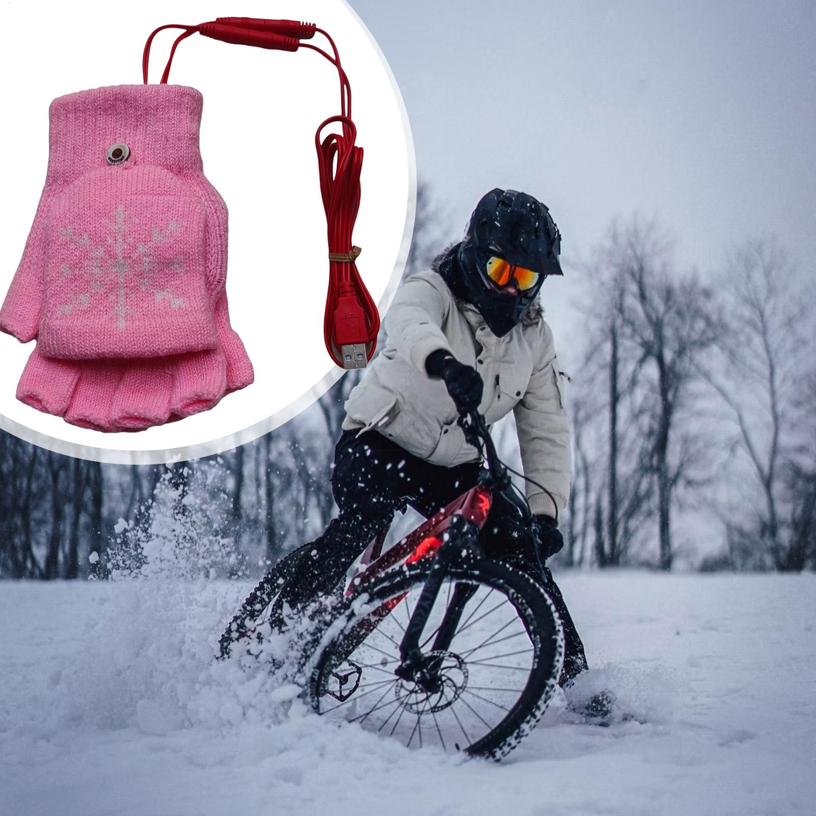 Heated Gloves Fingerless USB H - Cycling Heat Gear 评论和价格