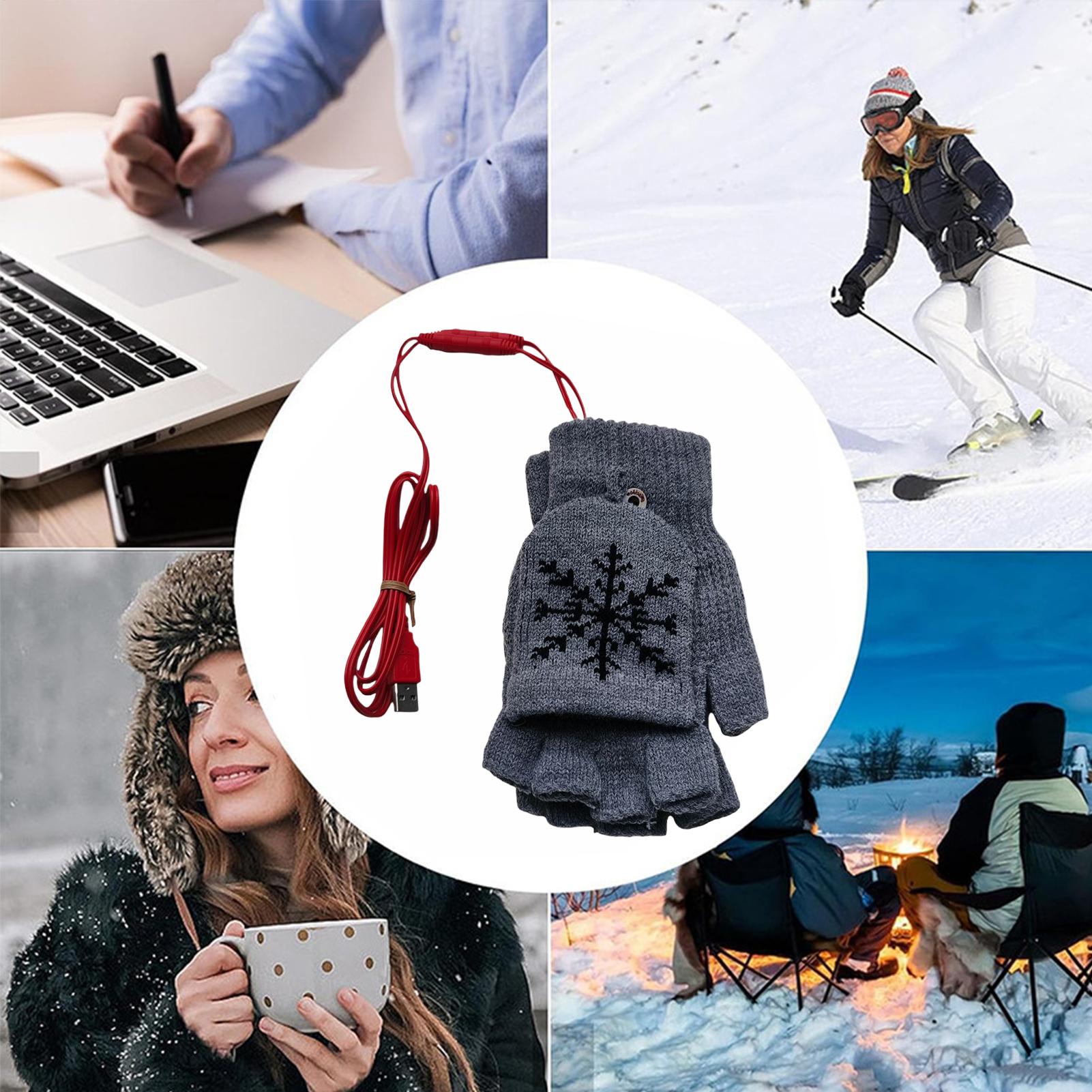 Heated Gloves Fingerless USB H - Cycling Heat Gear 评论和价格